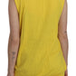 Elegant Yellow Sleeveless Cotton Vest