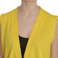 Elegant Yellow Sleeveless Cotton Vest