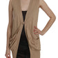 Elegant Sleeveless Cotton Cardigan Top