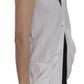 Elegant Sleeveless Cotton Vest in Pristine White