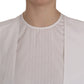 Elegant White Cotton Crew Neck Top