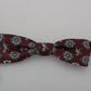 Elegant Bordeaux Silk Bow Tie