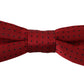 Elegant Red Dotted Silk Bow Tie