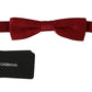 Elegant Red Dotted Silk Bow Tie