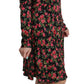 Floral A-Line Viscose Knee Length Dress