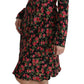 Floral A-Line Viscose Knee Length Dress