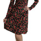 Floral A-Line Viscose Knee Length Dress