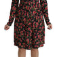 Floral A-Line Viscose Knee Length Dress