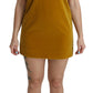 Mustard Velvet Shift Mini Dress