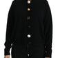 Elegant Black Cashmere Cardigan Top