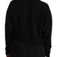 Elegant Black Cashmere Cardigan Top