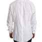 Elegant White Cotton Gold Fit Shirt