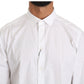 Elegant White Cotton Gold Fit Shirt