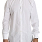 Elegant White Cotton Gold Fit Shirt