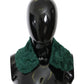 Elegant Lambskin Fur Scarf in Lush Green