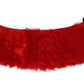 Elegant Red Lambskin Scarf