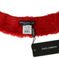 Elegant Red Lambskin Scarf