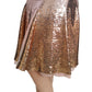 Gold Sequined High Waist Skirt