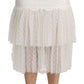 Elegant White Lace High-Waist Skirt