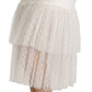 Elegant White Lace High-Waist Skirt