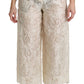 Elegant High Waist Palazzo Cropped Pants