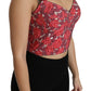 Elegant Floral Brocade Cropped Top