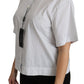 Elegant White Cotton Polo Top