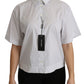 Elegant White Cotton Polo Top