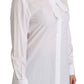 Elegant White Turtle Neck Polo Top