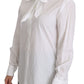 Elegant White Turtle Neck Polo Top