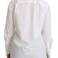 Elegant White Turtle Neck Polo Top