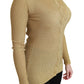 Elegant Long Sleeve Gold Cardigan