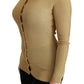 Elegant Long Sleeve Gold Cardigan