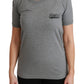 Chic Gray Amore Patch Crewneck Tee