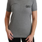 Chic Gray Amore Patch Crewneck Tee