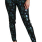 Floral High Waist Skinny Trousers