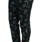 Floral High Waist Skinny Trousers