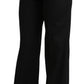 Elegant High Waist Flared Cashmere Pants