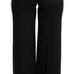 Elegant High Waist Flared Cashmere Pants