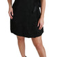 Elegant Black Jacquard Sheath Dress