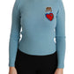 Queen Heart Beaded Wool Sweater