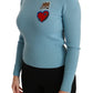 Queen Heart Beaded Wool Sweater