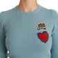 Queen Heart Beaded Wool Sweater