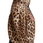 Elegant Leopard Print Hooded Sweater