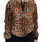 Elegant Leopard Print Hooded Sweater