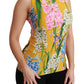 Sunshine Floral Crewneck Sleeveless Blouse