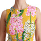 Sunshine Floral Crewneck Sleeveless Blouse