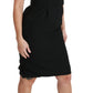 Elegant Knee-Length Sheath Dress in Black