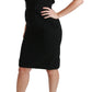 Elegant Knee-Length Sheath Dress in Black