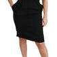 Elegant Knee-Length Sheath Dress in Black